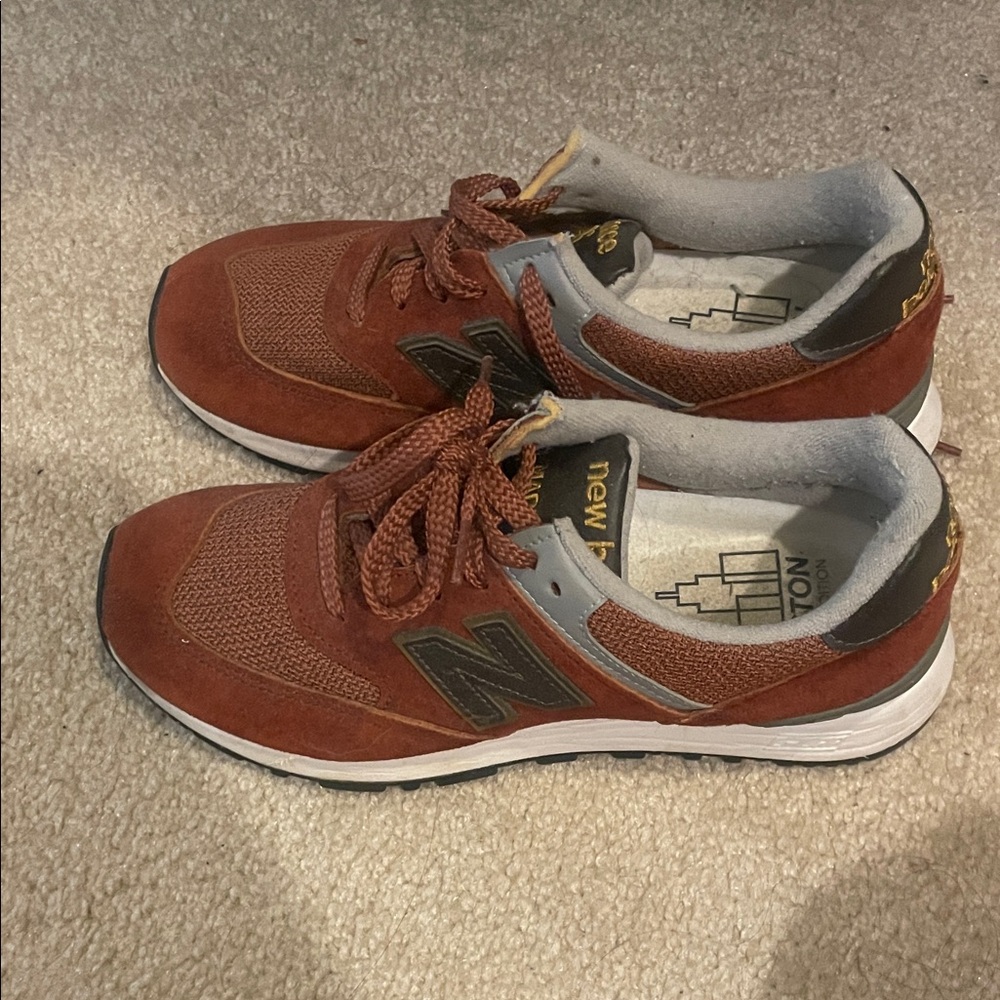 New Balance Rust and Gray Athletic Shoes